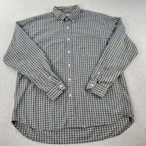 J. Crew Men's Size Large Blue & Green Plaid Grid Long Sleeve Shirt